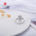 Кристалл Форма сердца Женщина Обручальное Обручальное кольцо